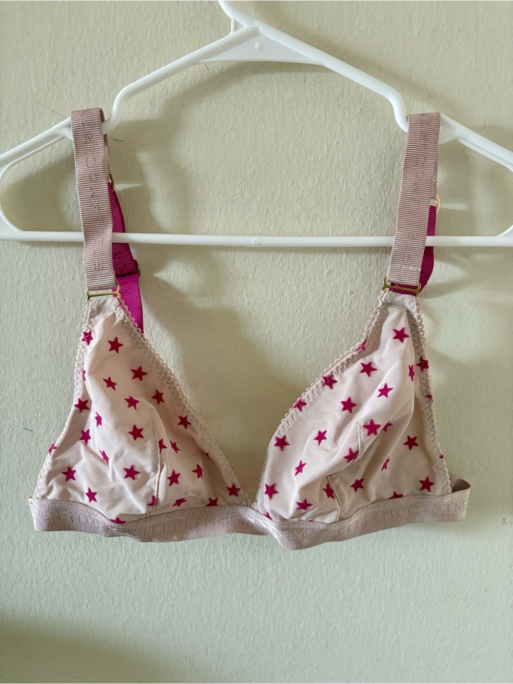 Stella McCartney Pink Mesh Star Bra Top